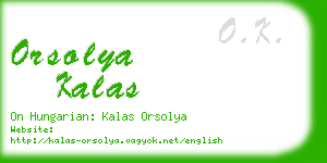 orsolya kalas business card